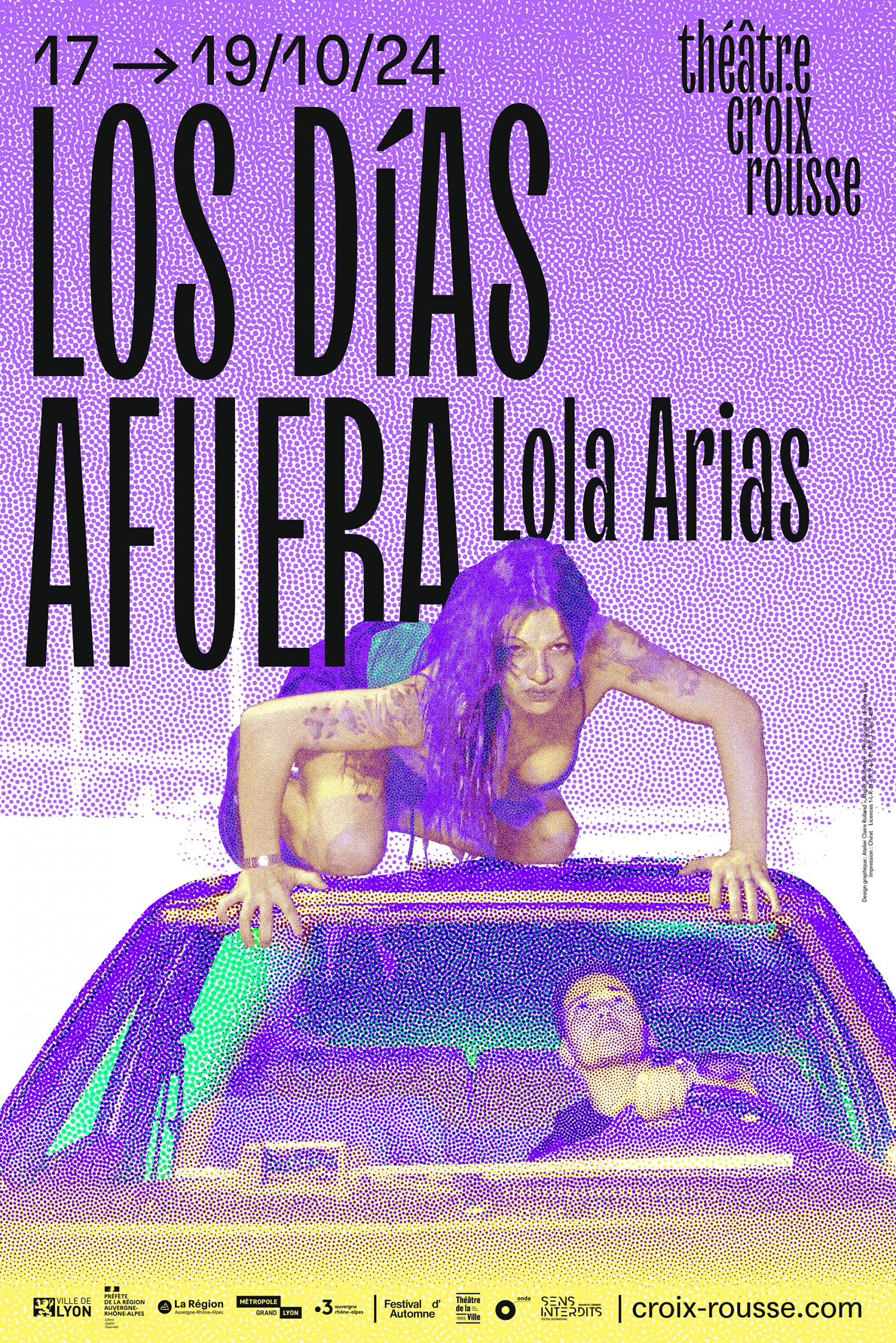 Théâtre Croix-Rousse, Affiche spectacle, Atelier Claire Rolland, Atelier Baudelaire