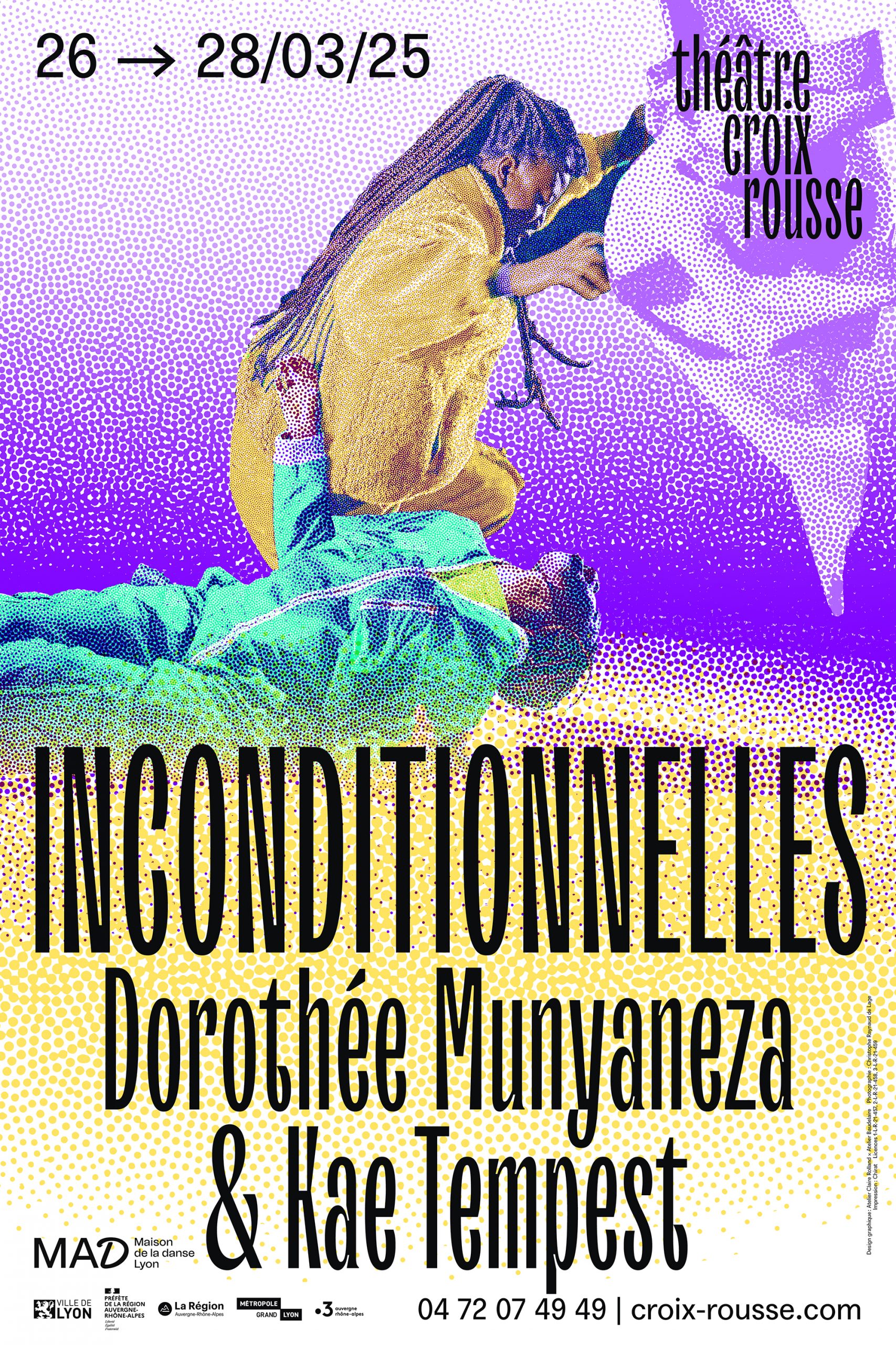 Théâtre Croix-Rousse, Affiche spectacle, Atelier Claire Rolland, Atelier Baudelaire