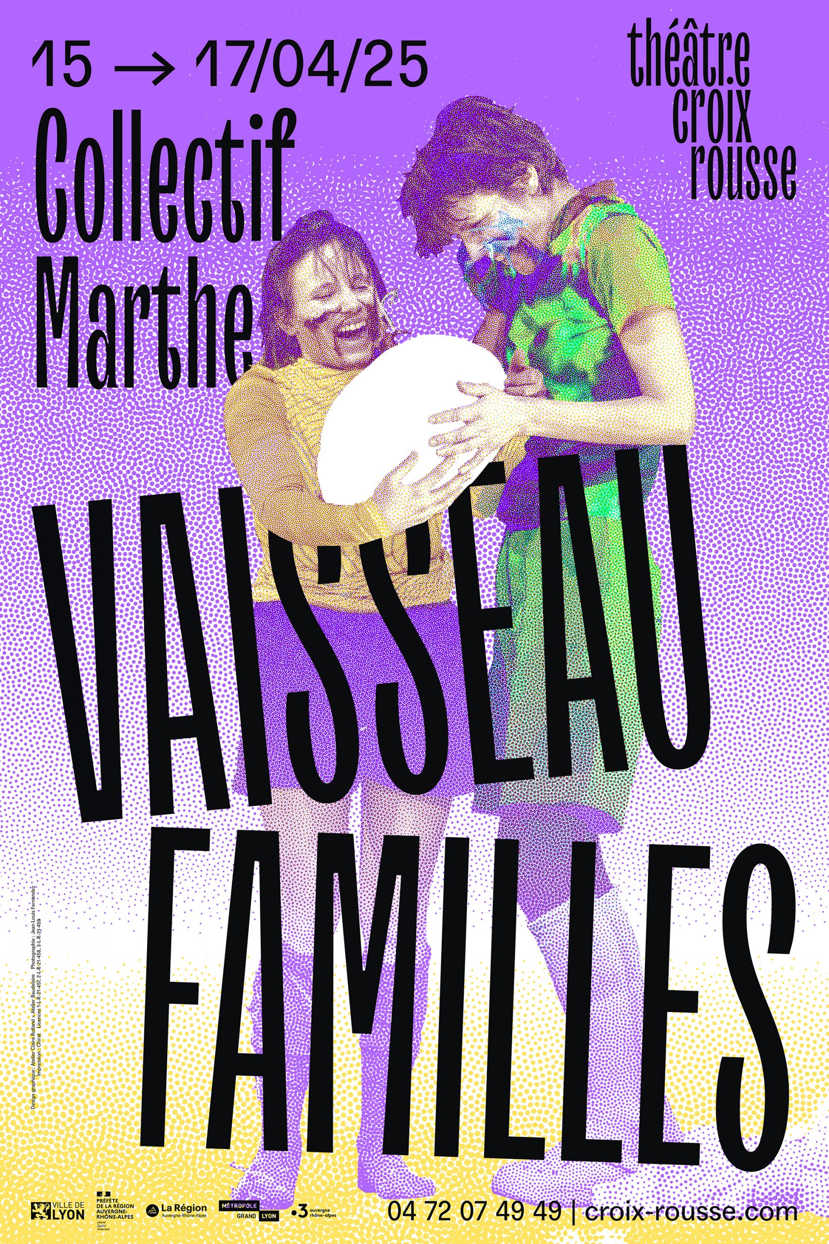 Théâtre Croix-Rousse, Affiche spectacle, Atelier Claire Rolland, Atelier Baudelaire