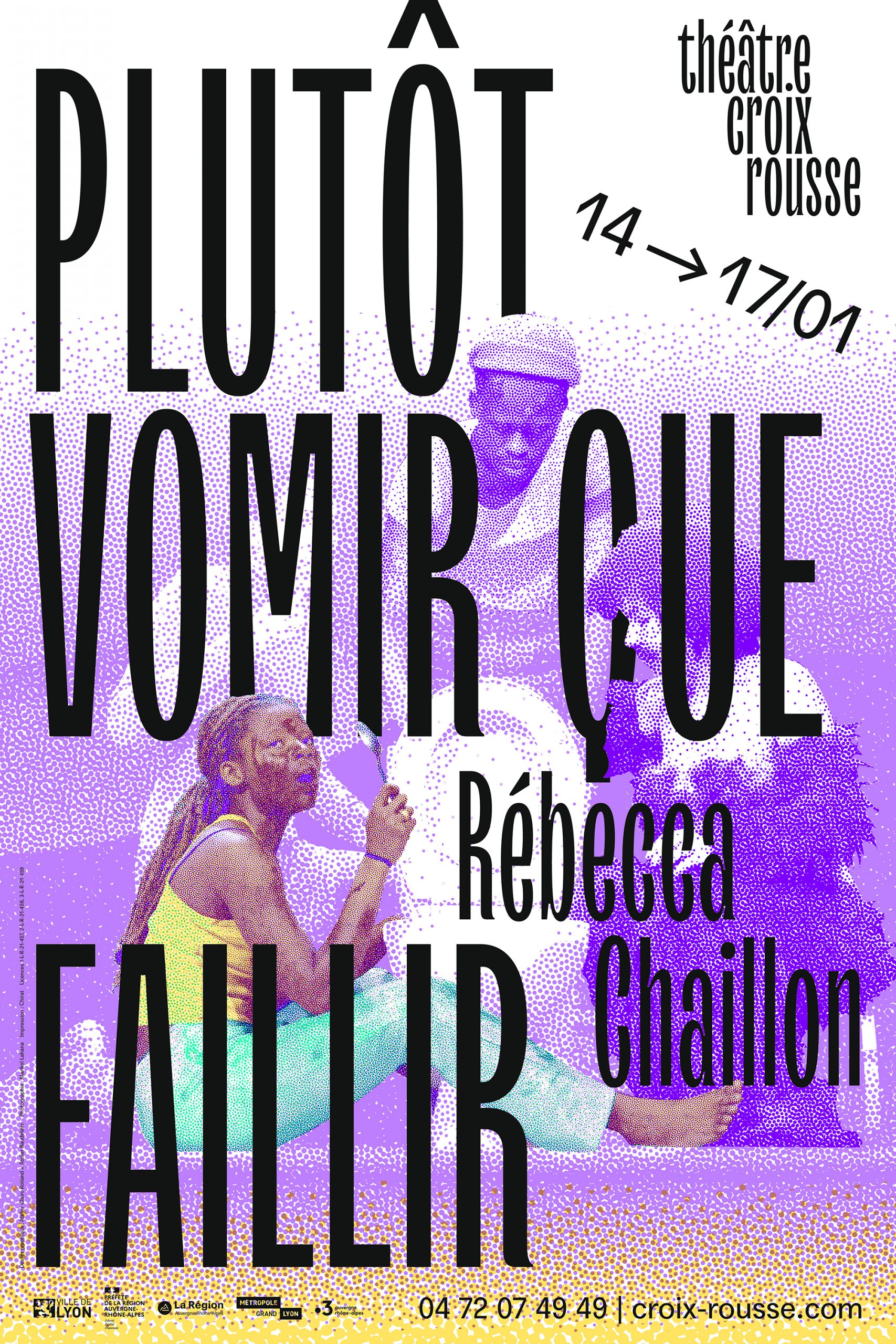 Théâtre Croix-Rousse, Affiche spectacle, Atelier Claire Rolland, Atelier Baudelaire