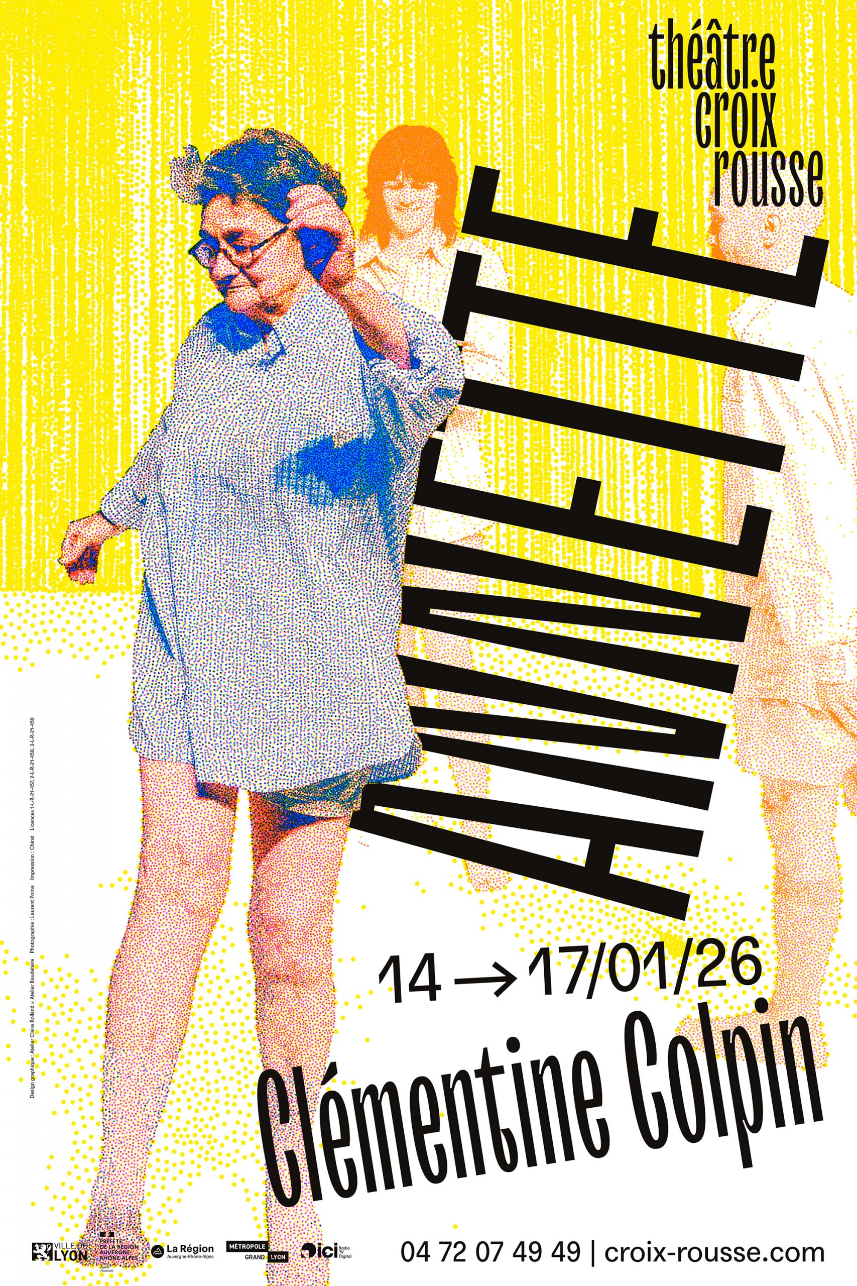 Théâtre Croix-Rousse, Affiche spectacle, Atelier claire Rolland, Atelier Baudelaire