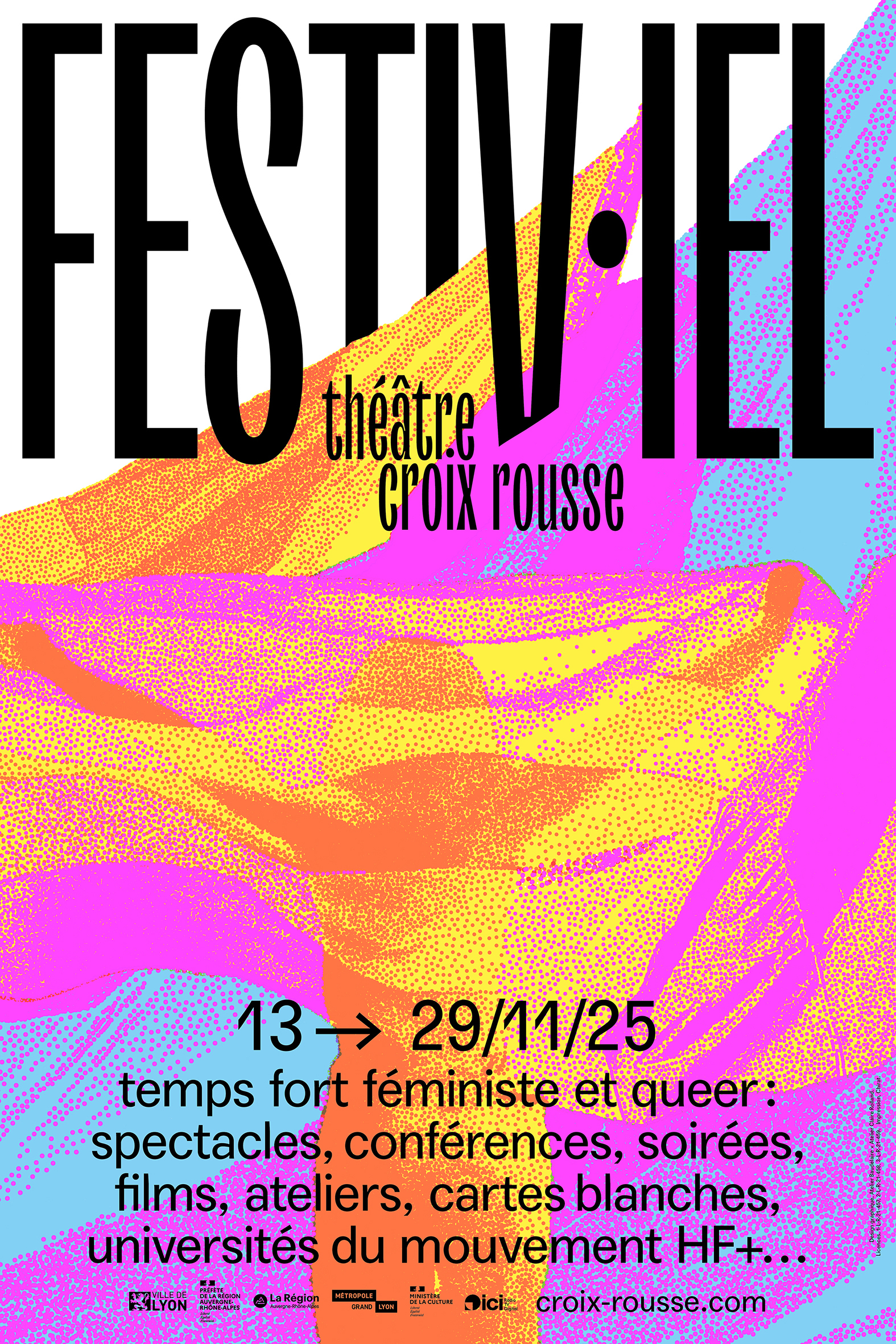 Théâtre Croix-Rousse, Affiche Festiviel, Atelier Claire Rolland, Atelier Baudelaire
