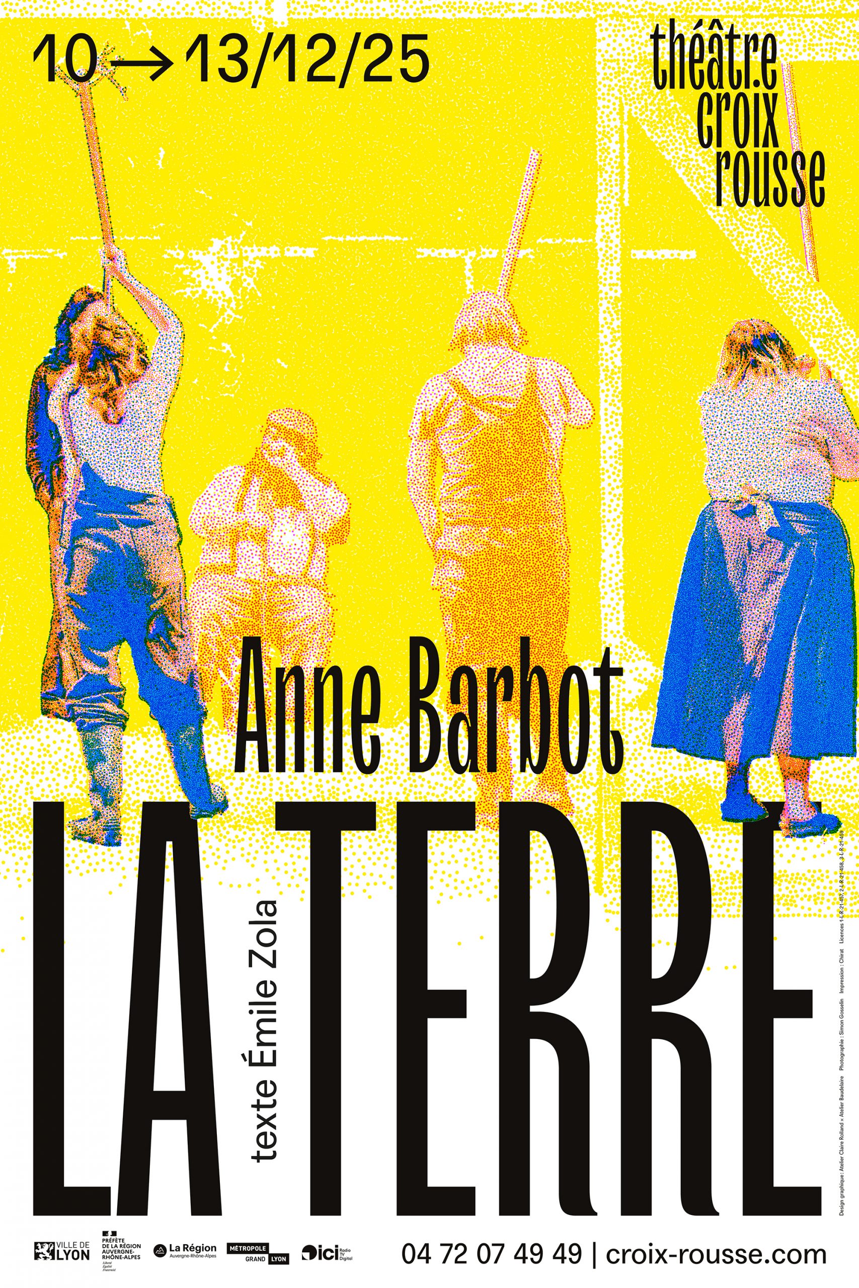 Théâtre Croix-Rousse, Affiche spectacle, Atelier claire Rolland, Atelier Baudelaire