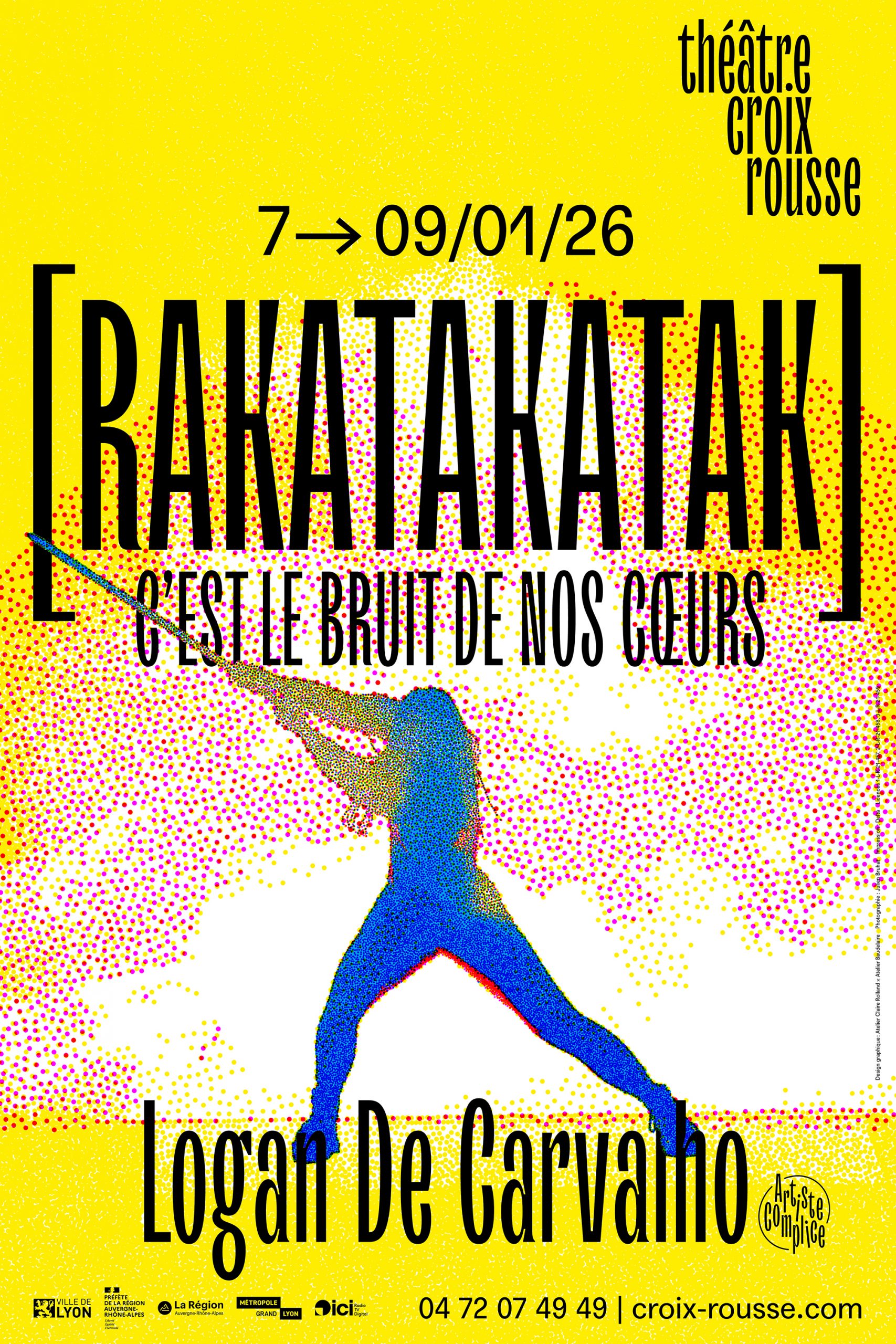 Théâtre Croix-Rousse, Affiche spectacle, Atelier claire Rolland, Atelier Baudelaire